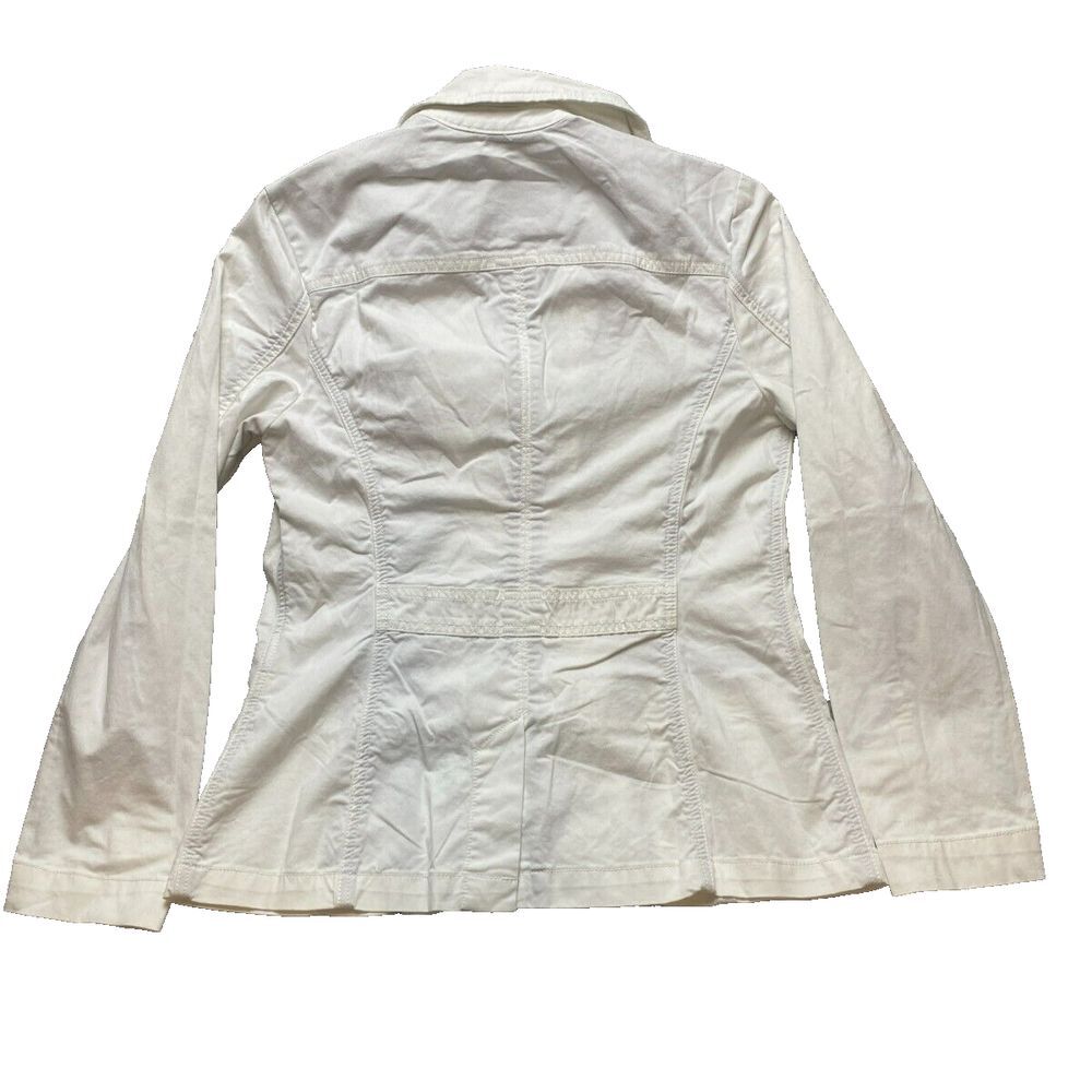 Eddie Bauer Jacket Womens 10 Small White Legend Wash Stretch Buttons Spandex NWT - Picture 12 of 15